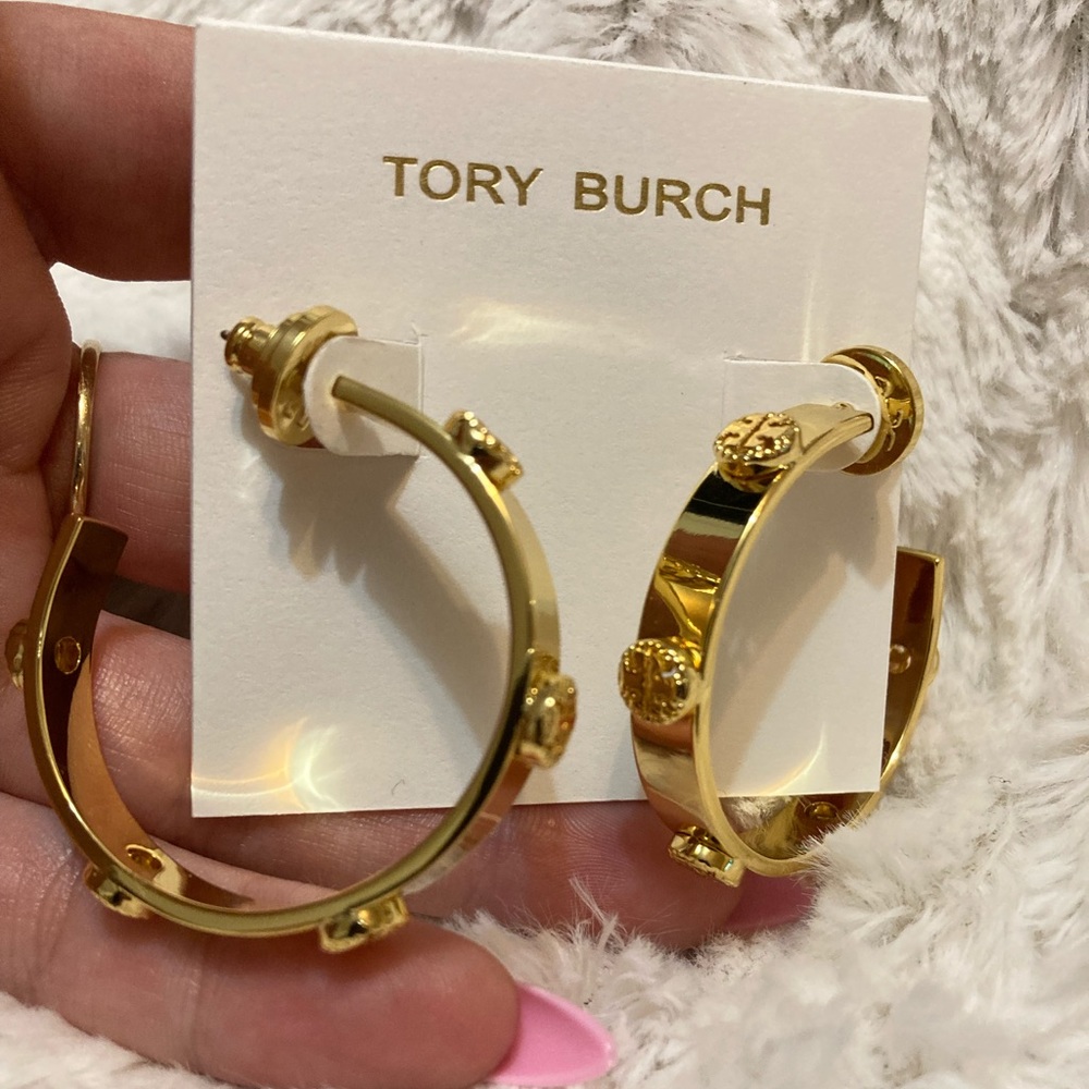Tory Burch Migrain Hoop Earrings - Picture 6 of 9